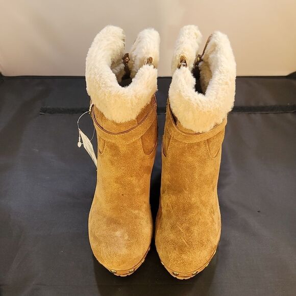 BRAND NEW GUESS DAMINA BLOCK HEEL PLATFORM BOOTS - Picture 3 of 16